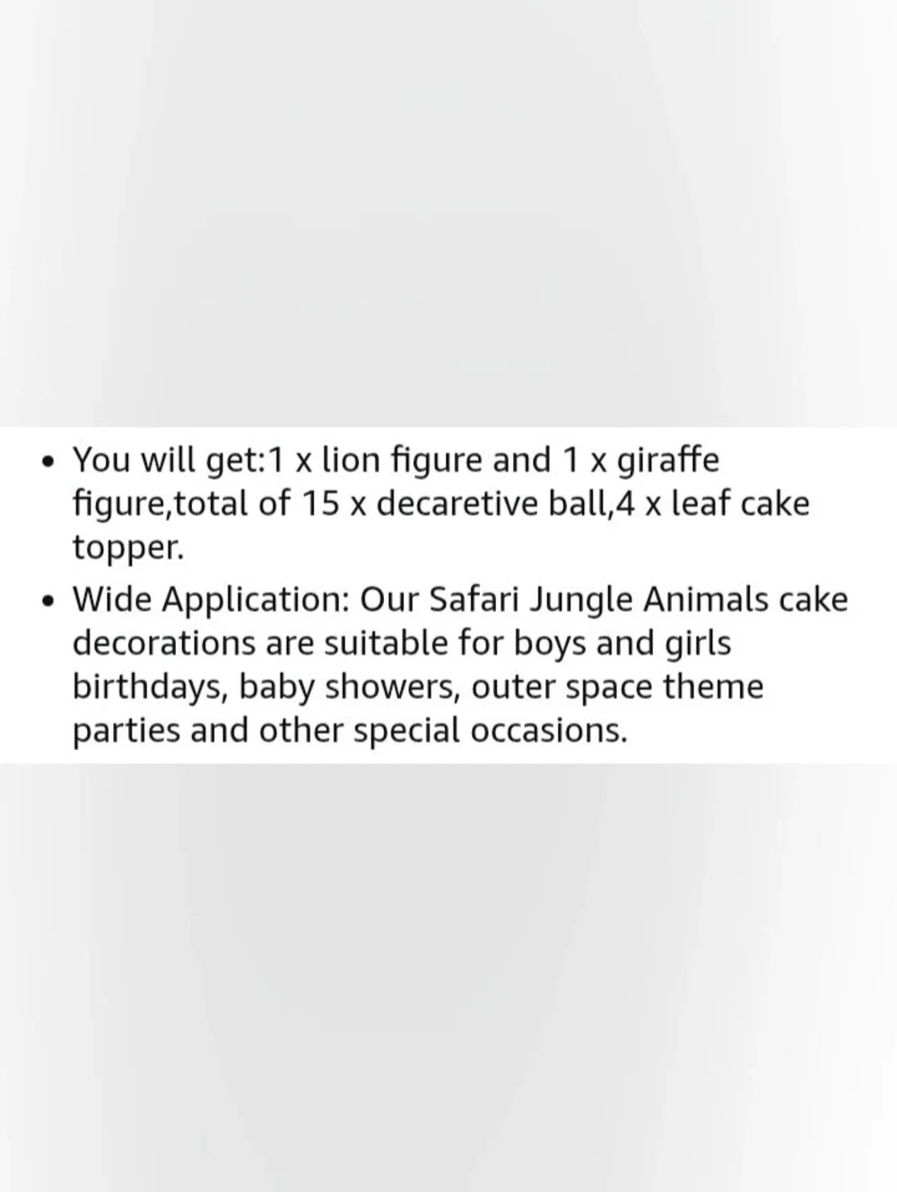 Bach And Boozy Gold Safari Jungle Animals Cake Decorations NWT